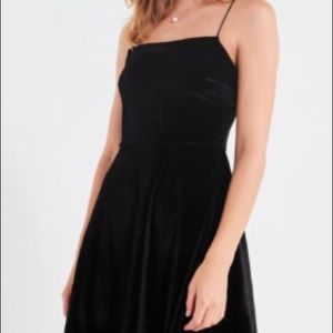black velvet mini dress